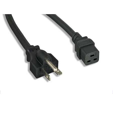 Heavy Duty Power Cord - NEMA 6-20P To IEC 60320 C19_ 12AWG_ 20A/2500W_